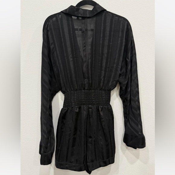 Camila Coelho Black Sheer Romper - Picture 5 of 6